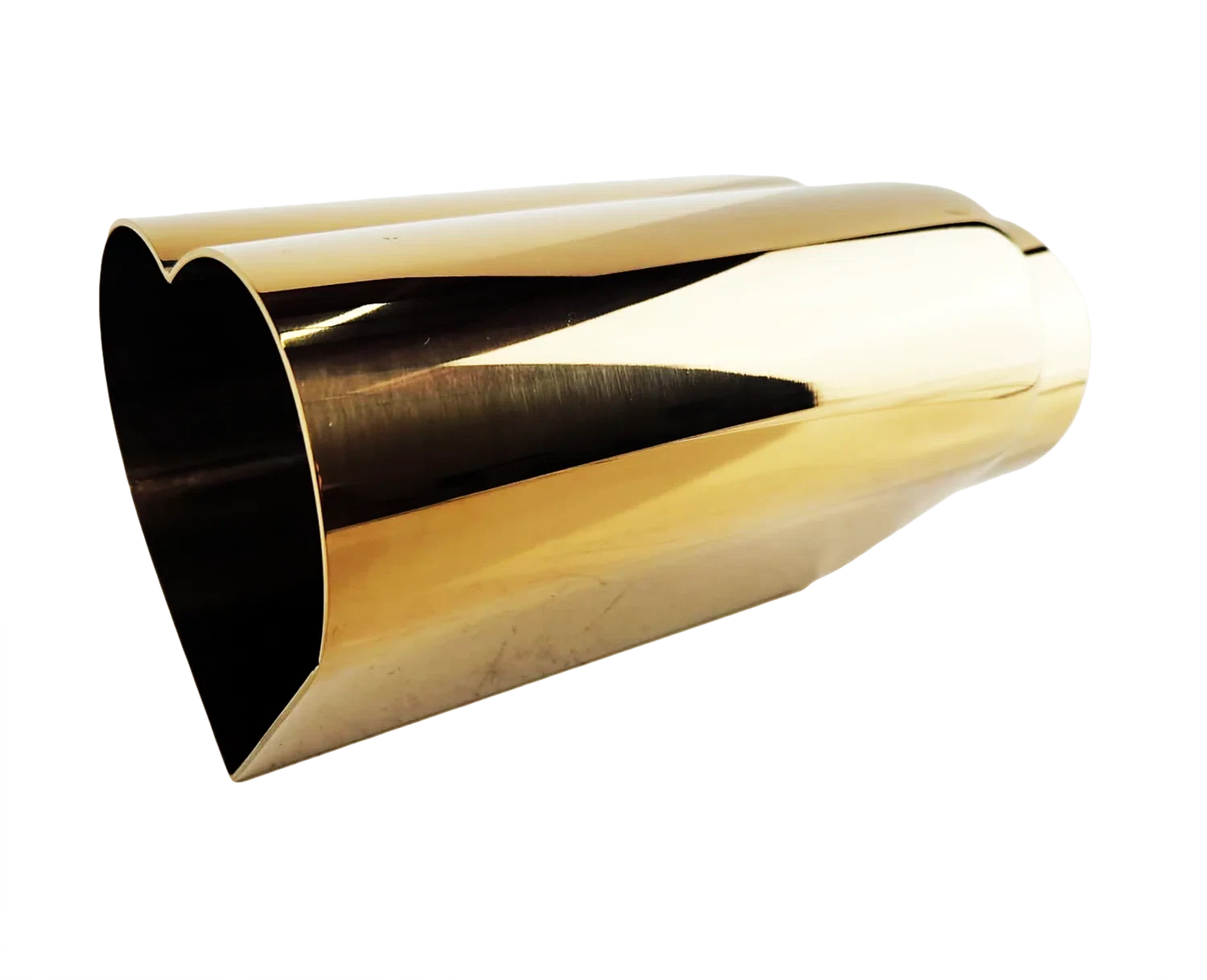 2.5_ ID_4_ OUT_9.5_ Heart Shape Exhaust Tip Gold NT-HEART-SGD